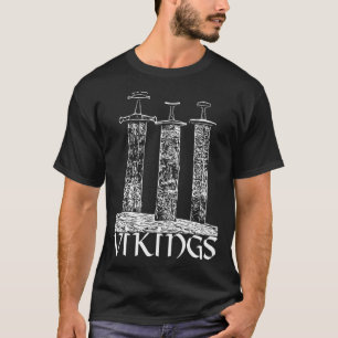 Vikings Den viking northman Valhalla 3 Swords of T Shirt