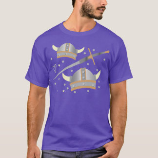 Vikings helmet och svärdet mönster t shirt
