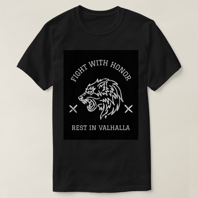 Vikings Honor in valhalla T Shirt (Design framsida)