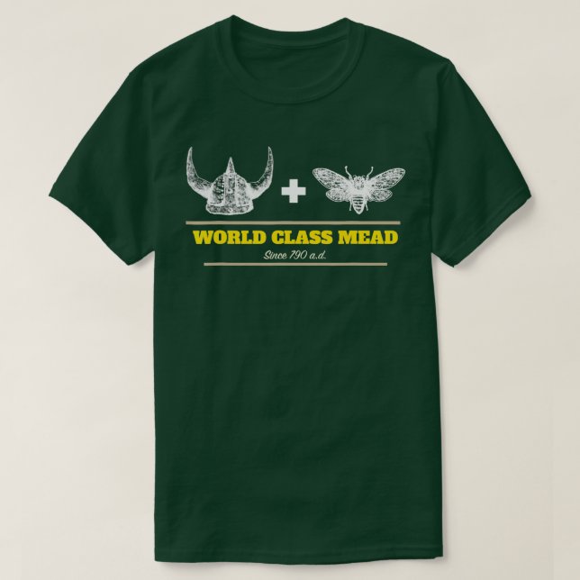 Vikings Mead , Vikings plus Bees Mead Fermentation T Shirt (Design framsida)