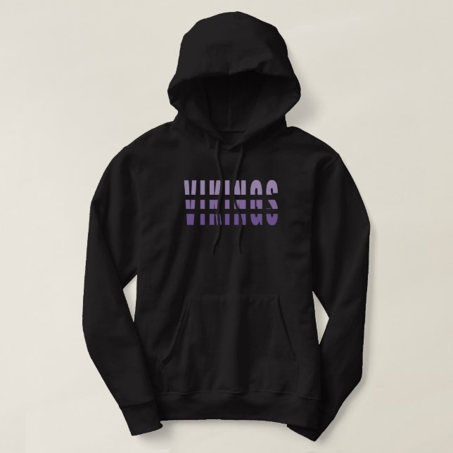 Vikings Modern Lettering Hoodie (Design framsida)