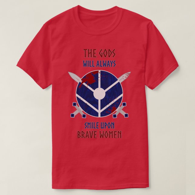 Vikings Modiga kvinnor T Shirt (Design framsida)