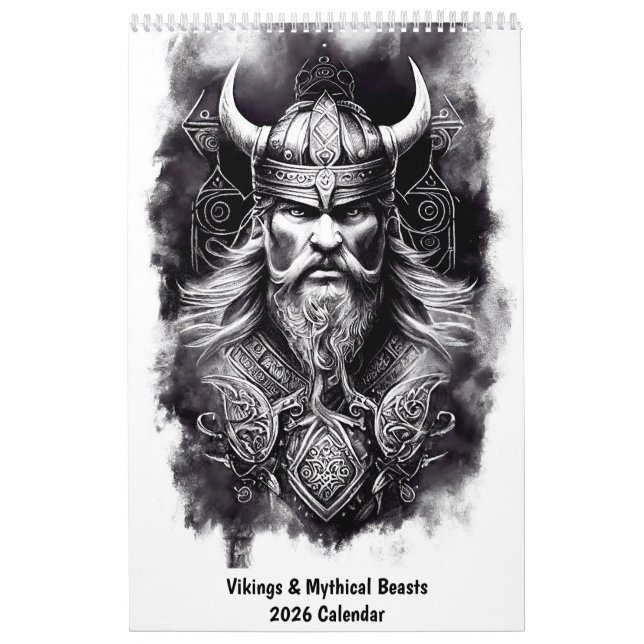Vikings & Mythical Beasts 2026 Calendar Kalender (Omslag)