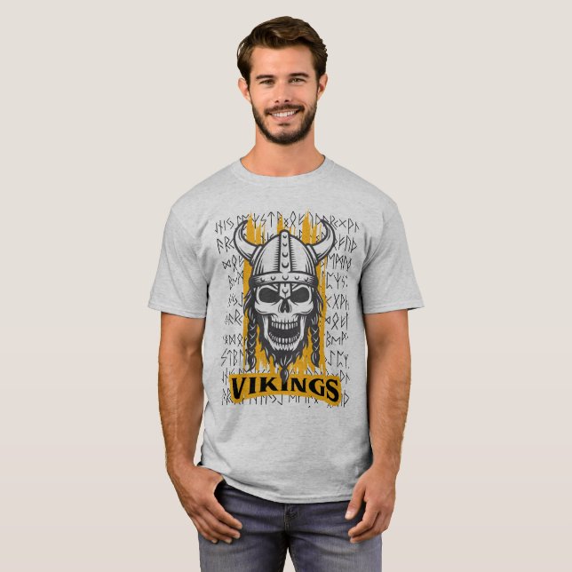 Vikings skelettet t shirt (Hel framsida)