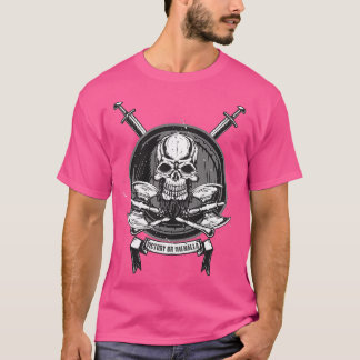 Vikings Skull Shieldmaiden med axlar Victory eller T Shirt