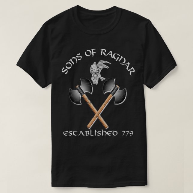 Vikings Sons of Ragnar T Shirt (Design framsida)