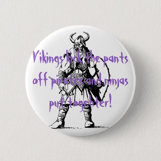 Vikings sparkar byxor av pirater och… knapp (Framsida)