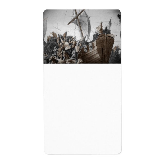Vikings Storming a Longboat Fraktsedel (Framsidan)