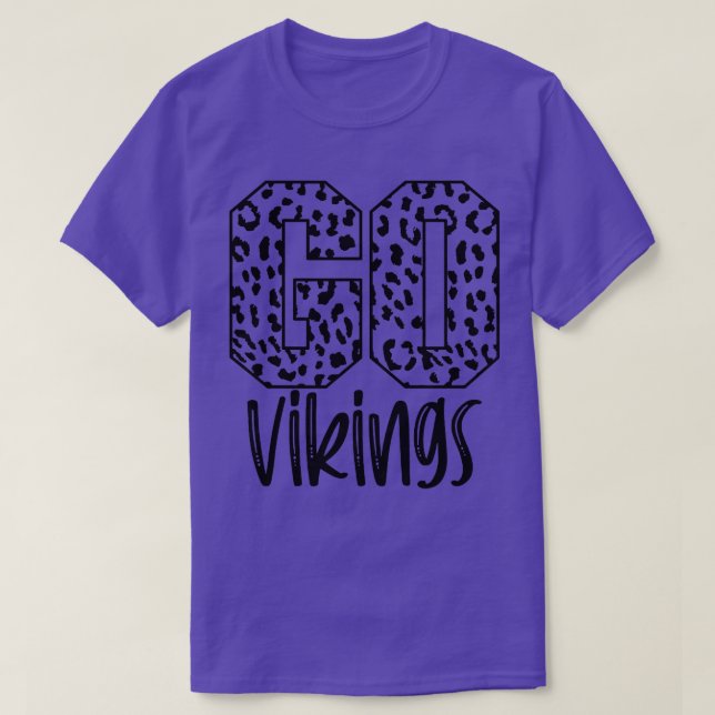 Vikings Team Mascot School Spirit Game Night Leopa T Shirt (Design framsida)