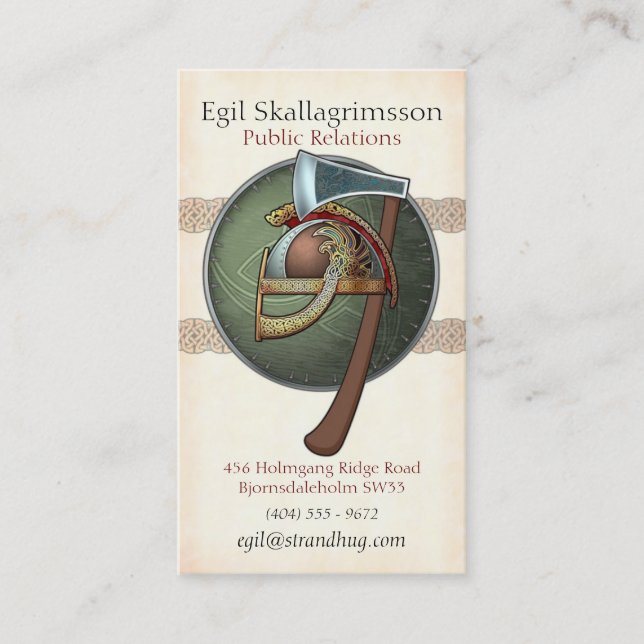 Vikings visitkortar visitkort (Framsida)