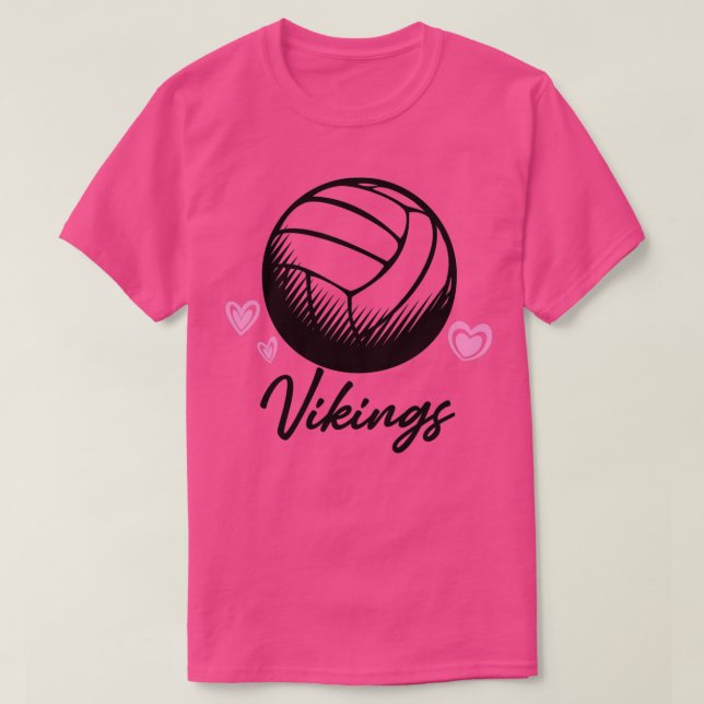 Vikings Volleyball Boll Sport T Shirt (Design framsida)