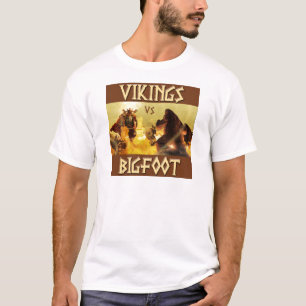 VIKINGS vs. BIGFOOT - rolig fantasi Mashup Tee Shirt