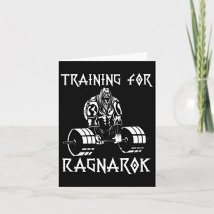 Vikings Workout Outfit Deadlift Nordic Man Gift Kort