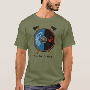 Vikingsköld och yxor t shirt