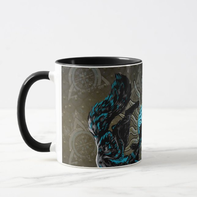 Vikingvargar Sun Måne Nordisk Mytologi Mugg (Vänster)