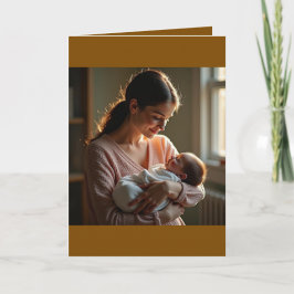 Viklad gratulationskort för mors dag kort