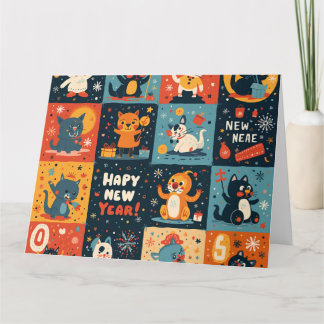 Viklad gratulationskort för nyår kort