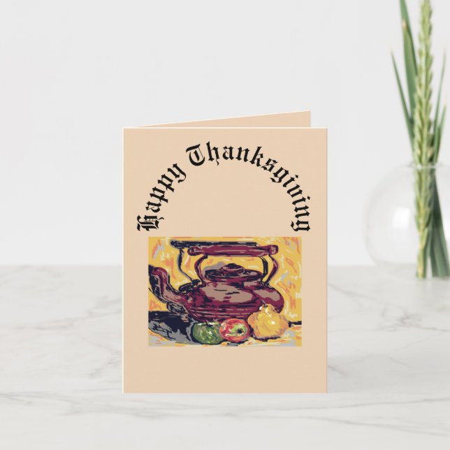 Viklad höjtidskort: Glad Thanksgiving Helgkort (Framsida)