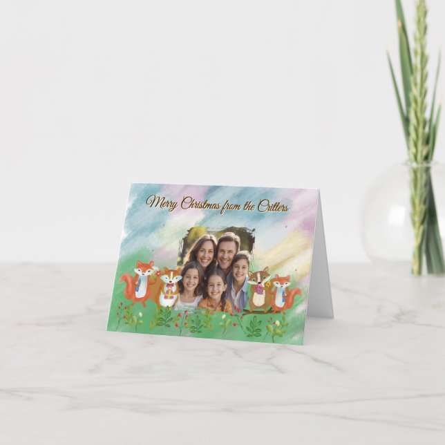 Viklad julkort helgkort (Framsida)