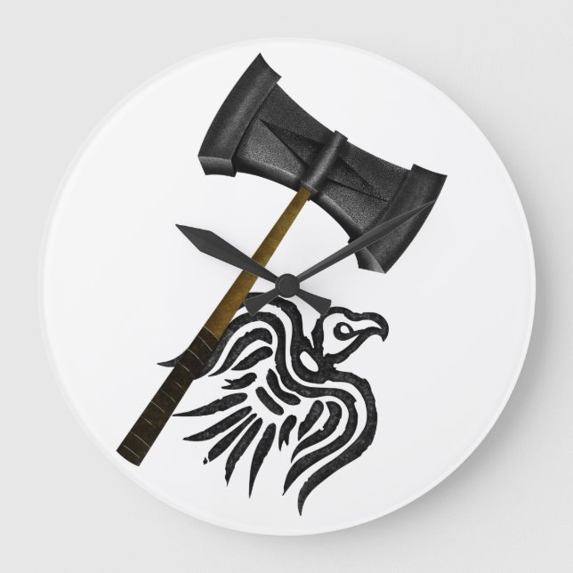 Vikning av Krig Hammer Thor Mythologi Stor Klocka (Framsida)