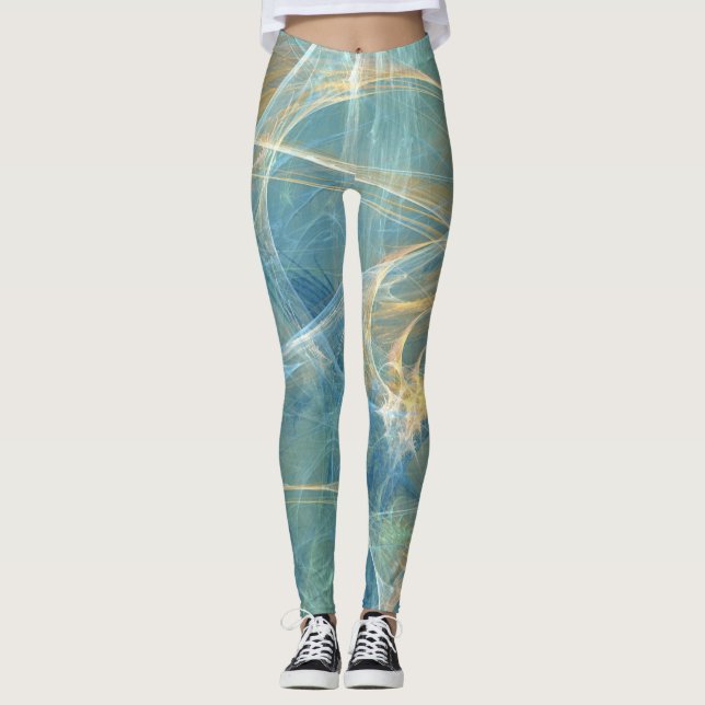 Vikper 3D-Abstrakt, rektal Leggings (Framsida)