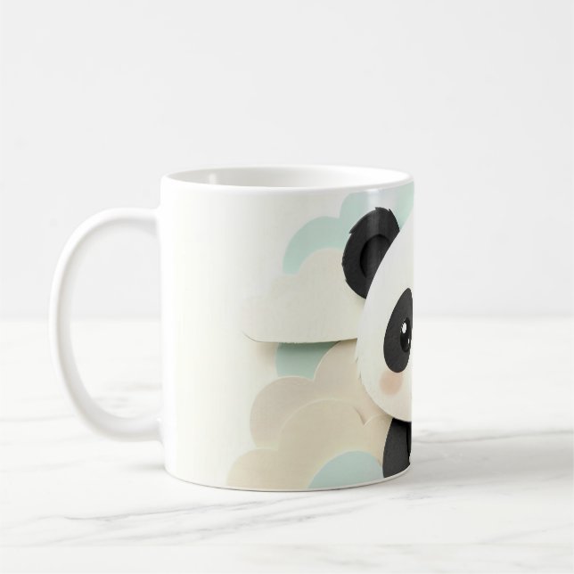 Vikt Baby Panda | Söt Origami  Kaffemugg (Vänster)