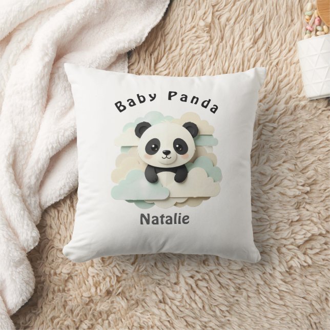 Vikt Baby Panda | Söt Origami  Kudde (Filt)
