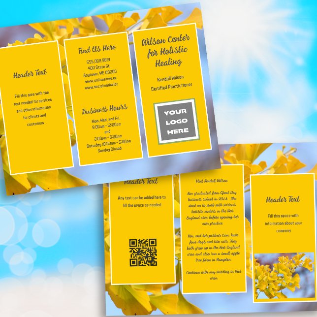 Vikt broschyr för Gingko Business Logotyp Reklamblad (Skapare uppladdad)