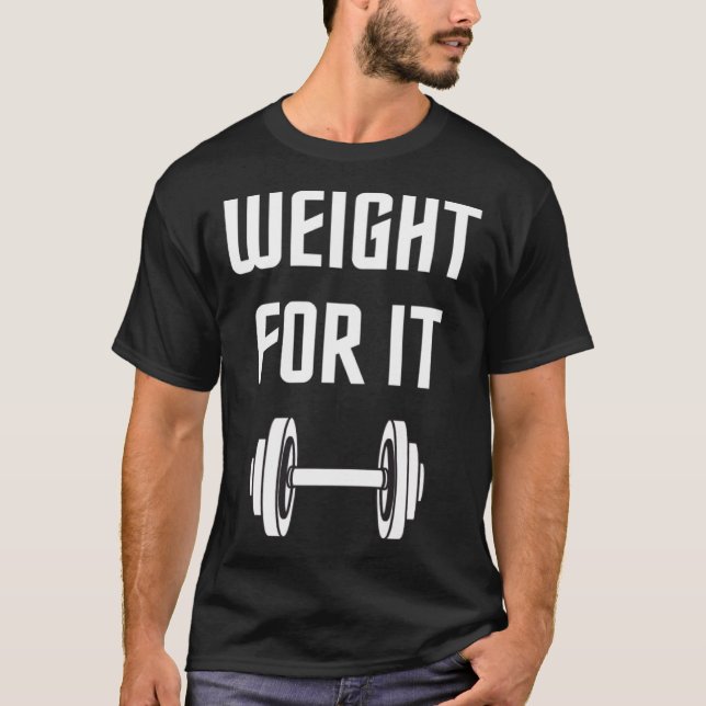 Vikt för Dumbbell som säger Bodybuilding Workou T Shirt (Framsida)
