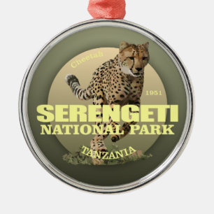 VIKT för Serengeti nationalpark (Cheetah) Julgransprydnad Metall