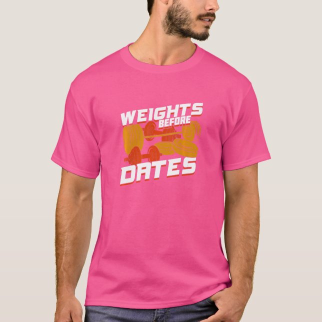 Vikt före Data för en Fitness T Shirt (Framsida)