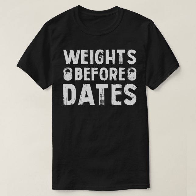 Vikt före Data-lyftande kardioträning Weigh T Shirt (Design framsida)