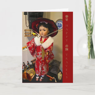 Vikt gratulationskort för Lycklig Travels Kort