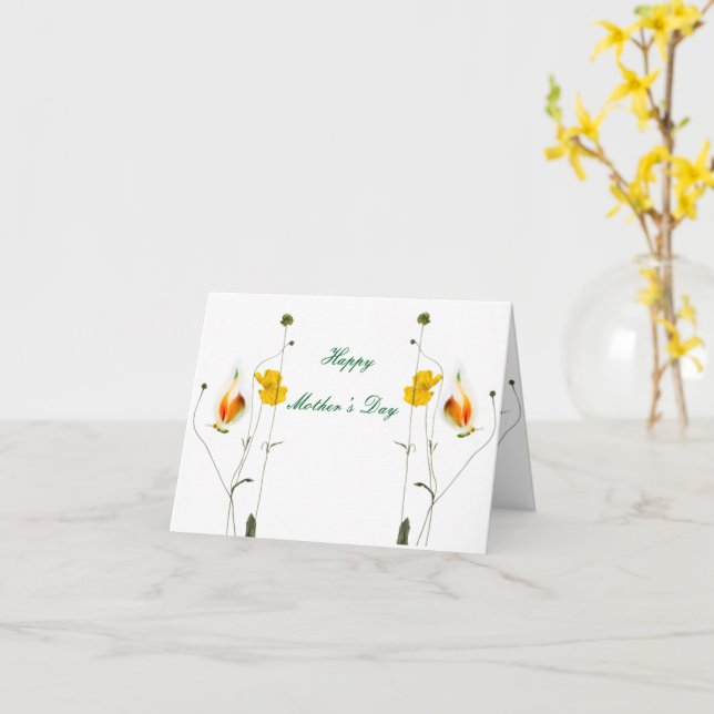 Vikt gratulationskort  kort (Gul blomma)