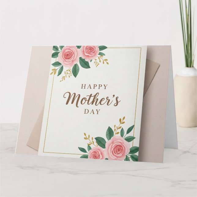 Vikt gratulationskort lycklig mors dag  kort (Framsida)