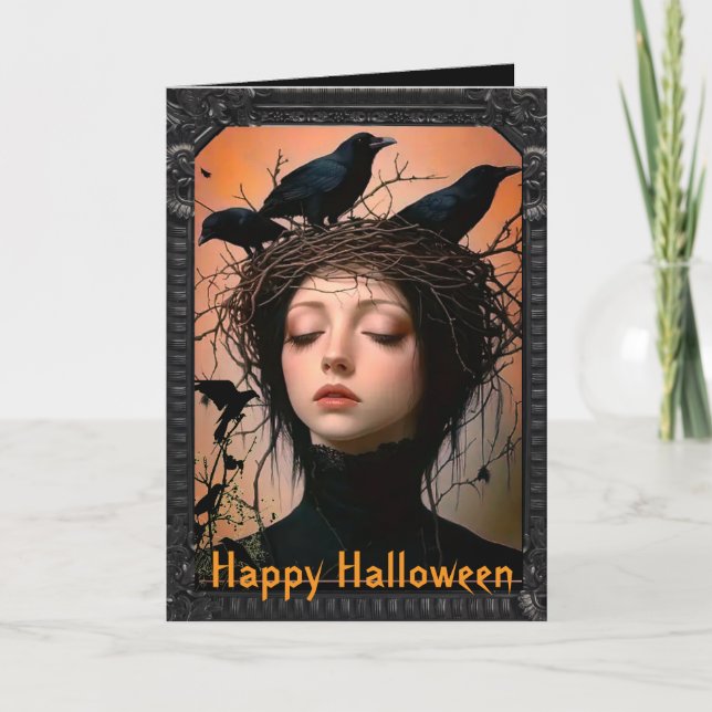 Vikt Halloween-kort Tack Kort (Framsida)