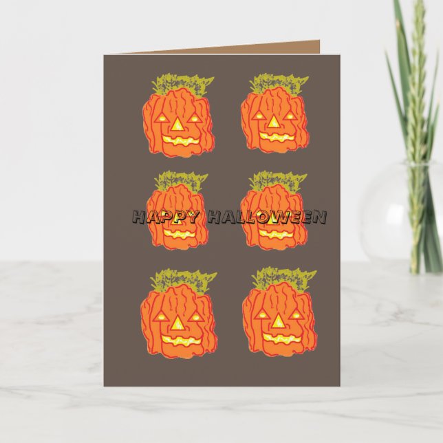 Vikt Halloweenkort : GLAD HALLOWEEN Helgkort (Framsida)