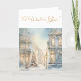 Vikt Helgdag-kort-blått och Guld-Julafton-förmånsk Helgkort