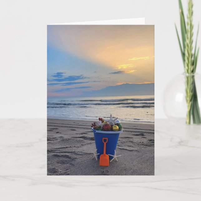 Vikt helgdag-kort med solupphöjningsfoto inbjudan (Framsida)