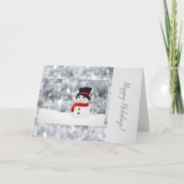 Vikt julkort i Snögubbe Helgkort