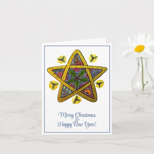 Vikt julkort tryckt från originalkonstverk kort (Liten växt)