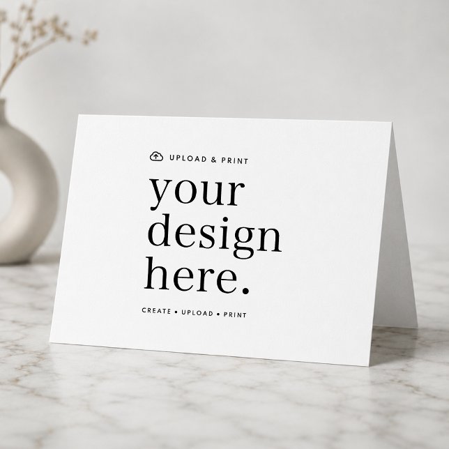Vikt kort | Designuppladdning 5x7 DIY Landskapskor (Create, upload, print - a bespoke design card created in your style, for business or personal use.)