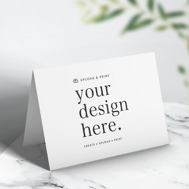 Vikt kort | Designuppladdning 5x7 DIY Landskapskor (Versatile 5x7 folded card template for business, events, weddings, special occasions & more!)