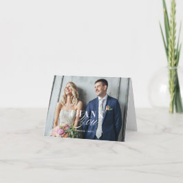 Vikt kort för fotobrölloptackkort
