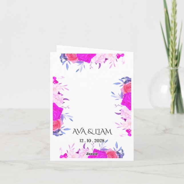 Vikt kort, Modernt elegant, Redigerbara namn Inbjudan (Baksida)