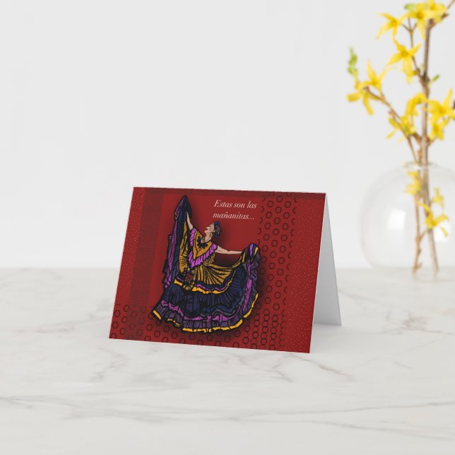 Vikt mexikansk födelsedagskort kort (Gul blomma)