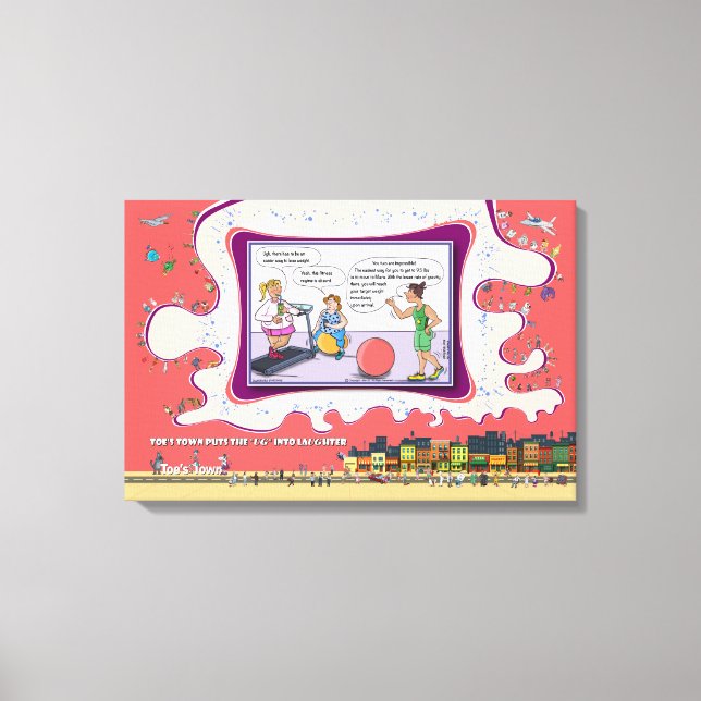 Vikt och se | Torr logik Humor 24x16 Canvastryck (Framsida)