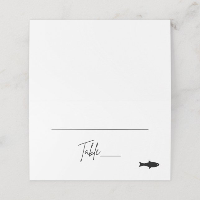 Vikt platskort - fisk placeringskort (Utvändigt utvikt)