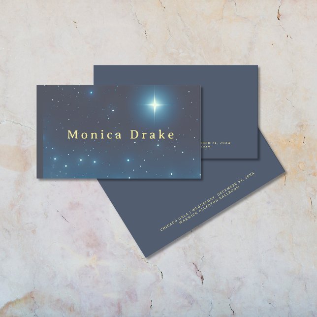Vikt platskort för Helgdag-stjärnan Placeringskort (Christmas Holiday Star Folded Place Card (multiple shown))