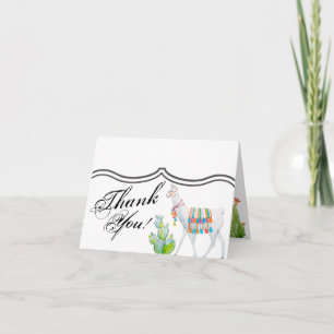 Vikt tack för ditt kort Boho Llama Bohemian Cacti